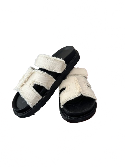 Sandale double sangle jean