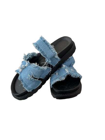 Sandale double sangle jean